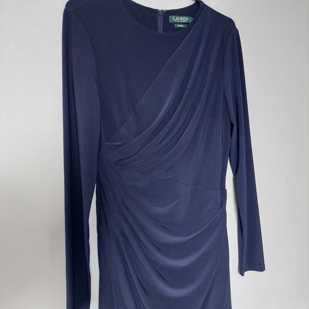 Lauren Ralph Lauren Size 10 Navy Blue Formal Evening Dress